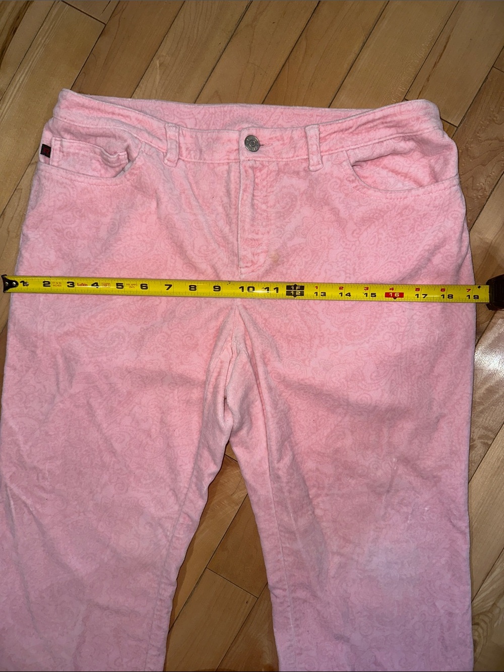Vintage Ralph Lauren Pink Paisley Velvety Pants - Picture 8 of 9